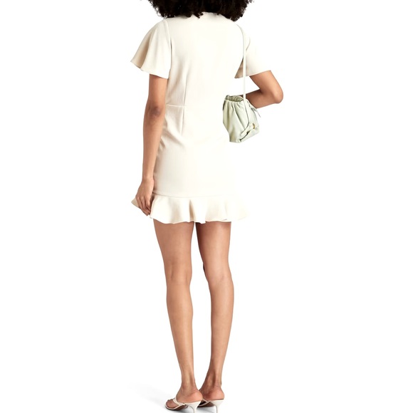 NWT Sandro Albi ruched crepe mini dress—w make up marks at waist - Picture 3 of 7